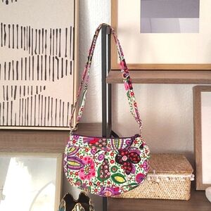 Vera Bradley Colorful Floral Patterned Quilted Women's Shoulder/ Crossbody Bag